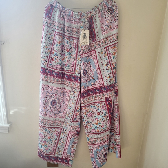 easel Pants - Sold Easel Palazzo Pants Size L NWT